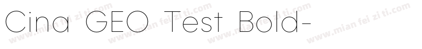 Cina GEO Test Bold字体转换